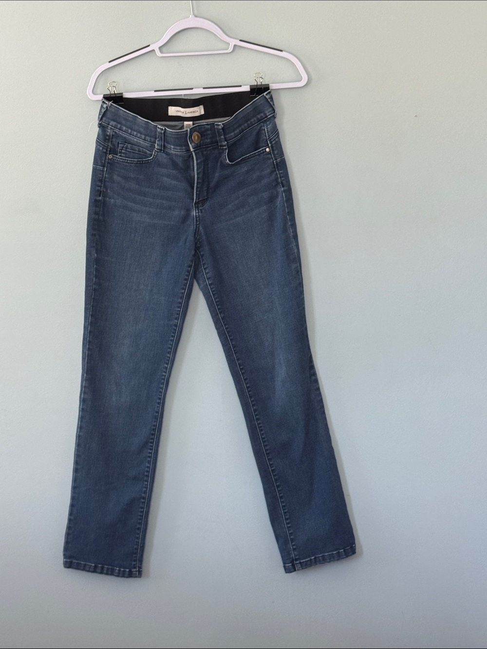 Vintage America Dark Blue Straight Leg Jeans